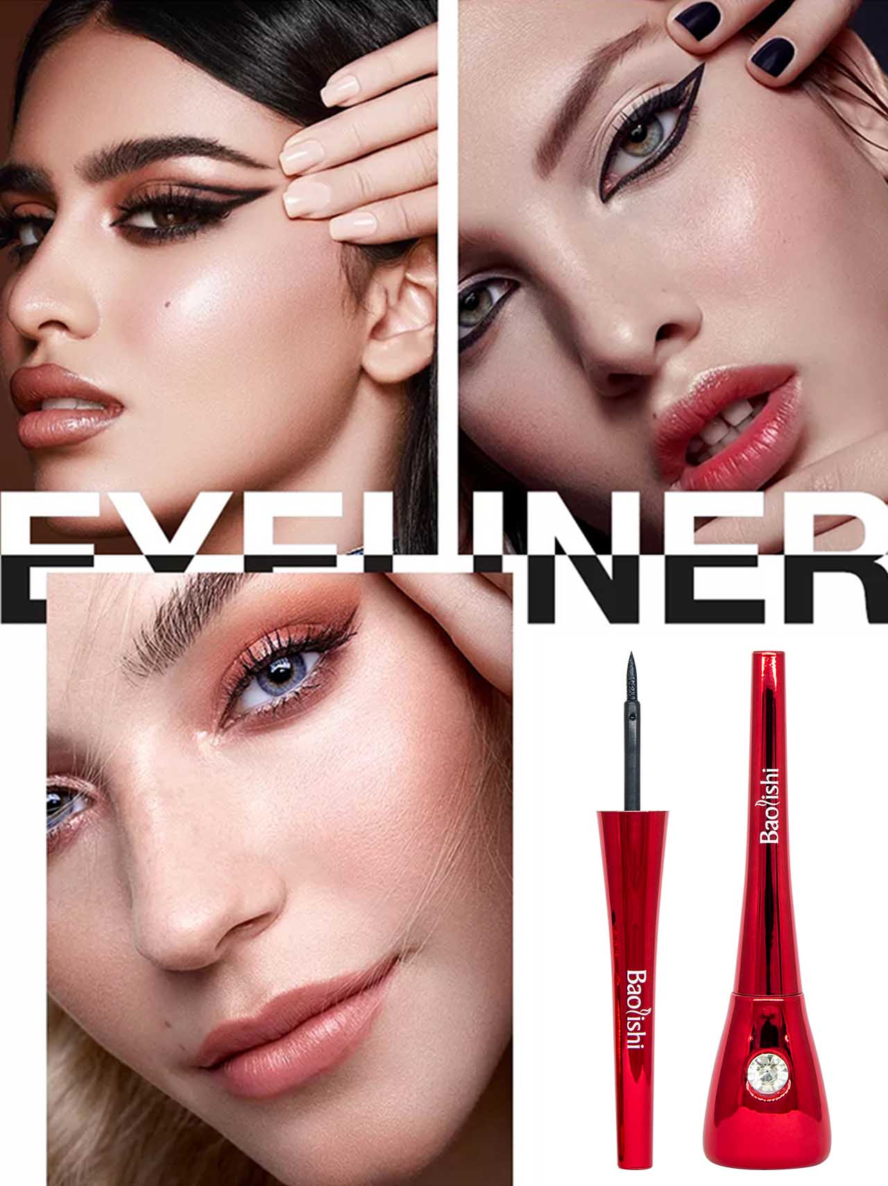 BAOLISHI Diamond Magic Glue Viscose Eyeliner Luxury Matte