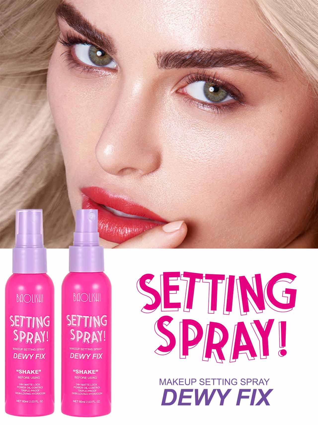 Cooling Makeup Setting Spray 60ml Oil Control Hydrating