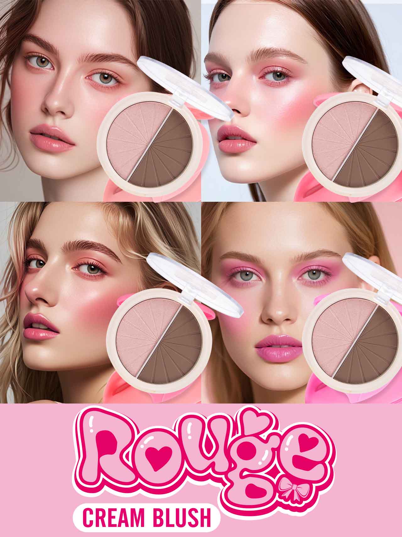 YABAOLIAN Shimmer Glitter Highlighter Palette