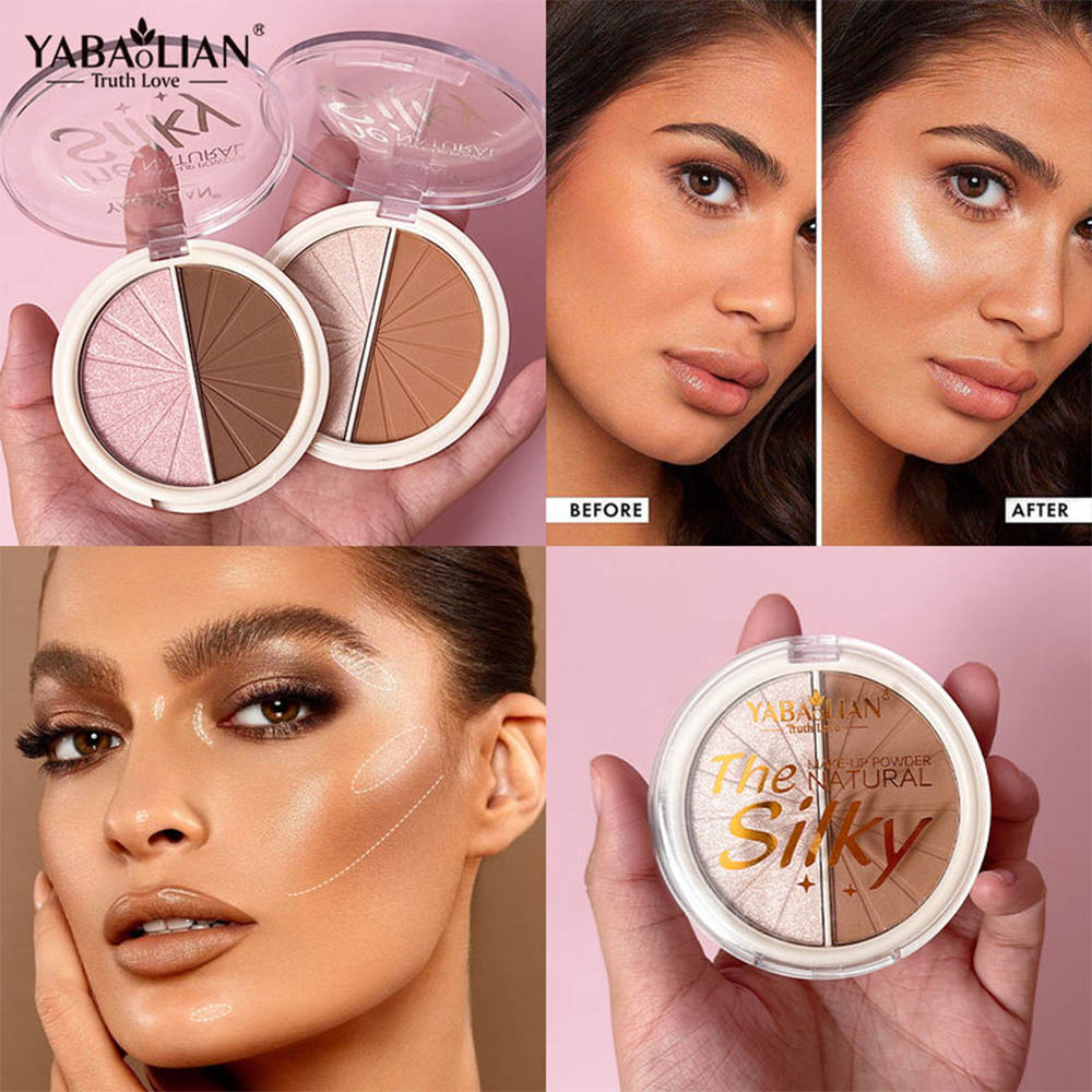 YABAOLIAN Shimmer Glitter Highlighter Palette2