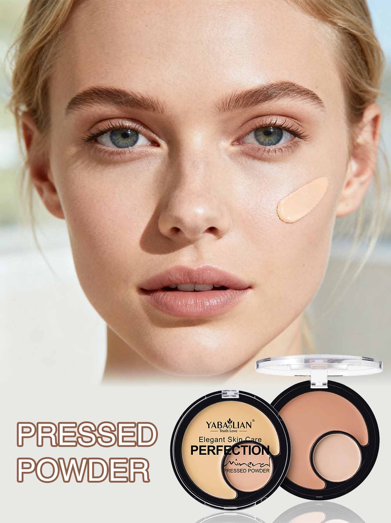 YABAOLIAN Waterproof Concealer Foundation Facial Powder