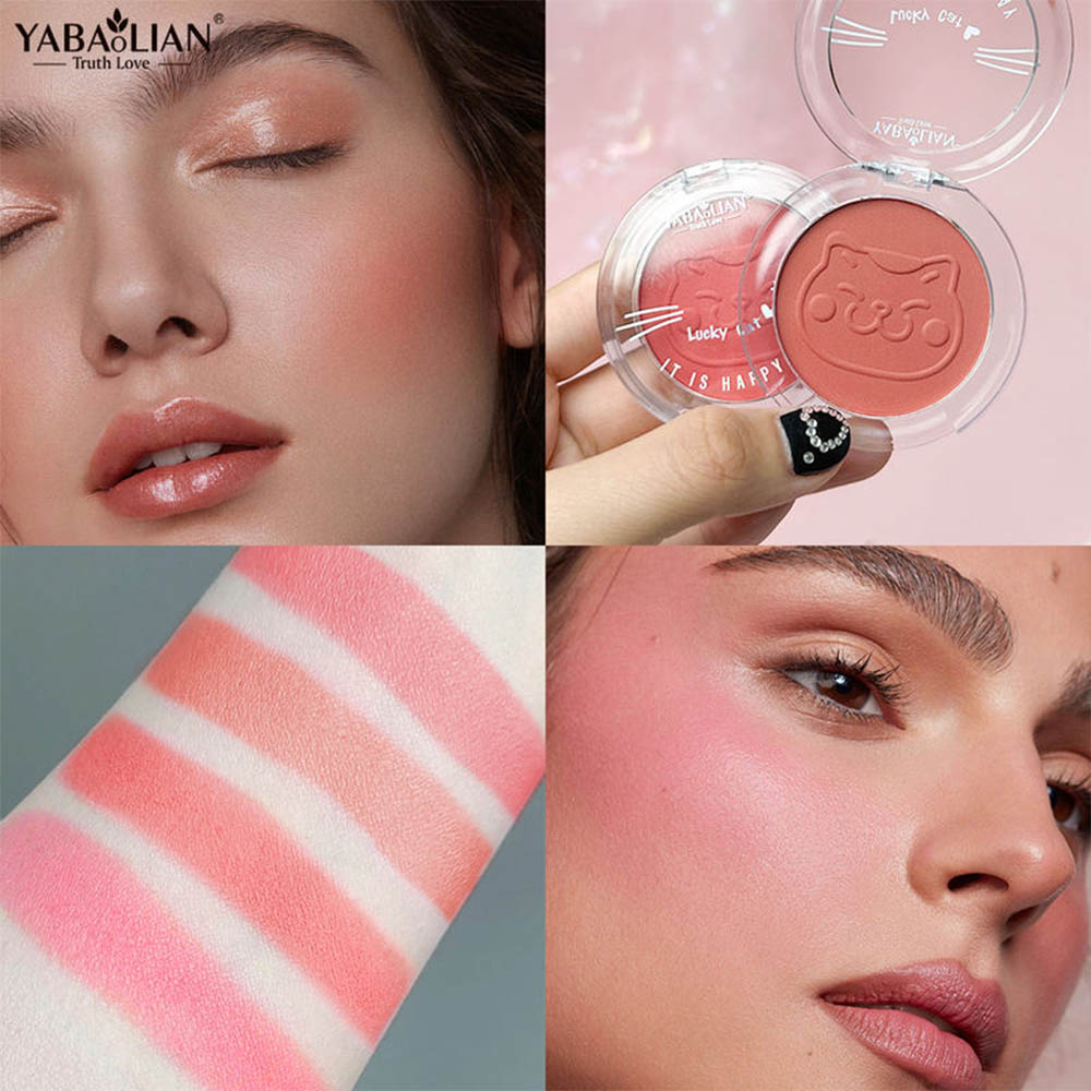 YABAOLIAN Wholesale Blush Powder Natural Pink Fine Matte4