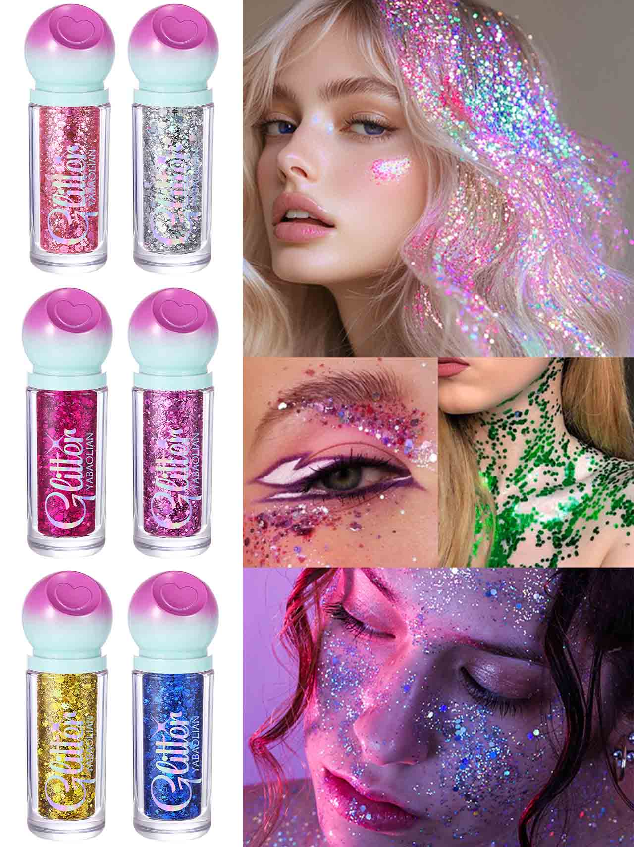 YABAOLIAN Wholesale Makeup Shimmer Glitter Gel