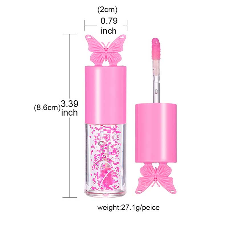 butterfly lip gloss tube