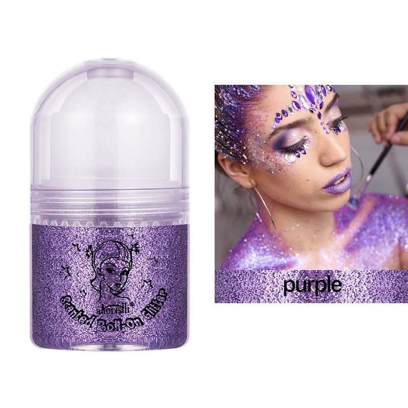 b88 Purple Roll-on Face Glitter for Mermaid Makeup