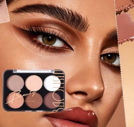 Luxuriously customized vegan eyeshadow palettes featuring distinctive textures, scents, eco-packaging