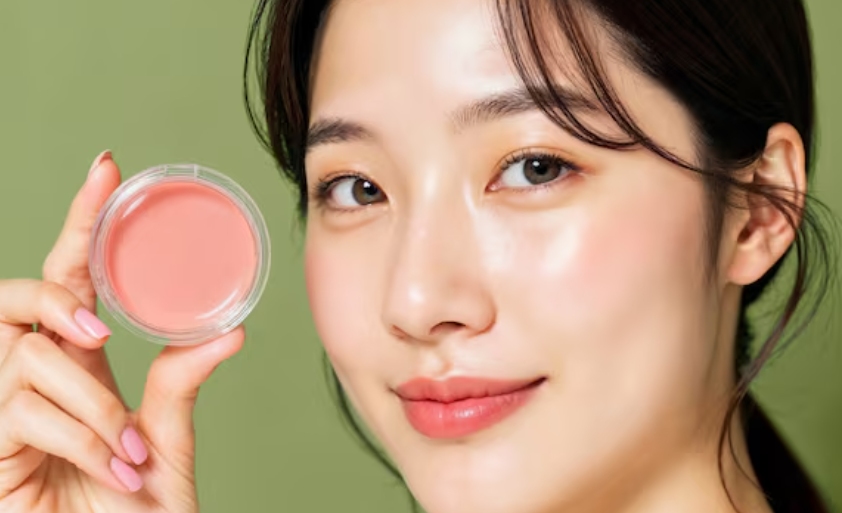 Vegan, cruelty-free red blush sticks and palettes