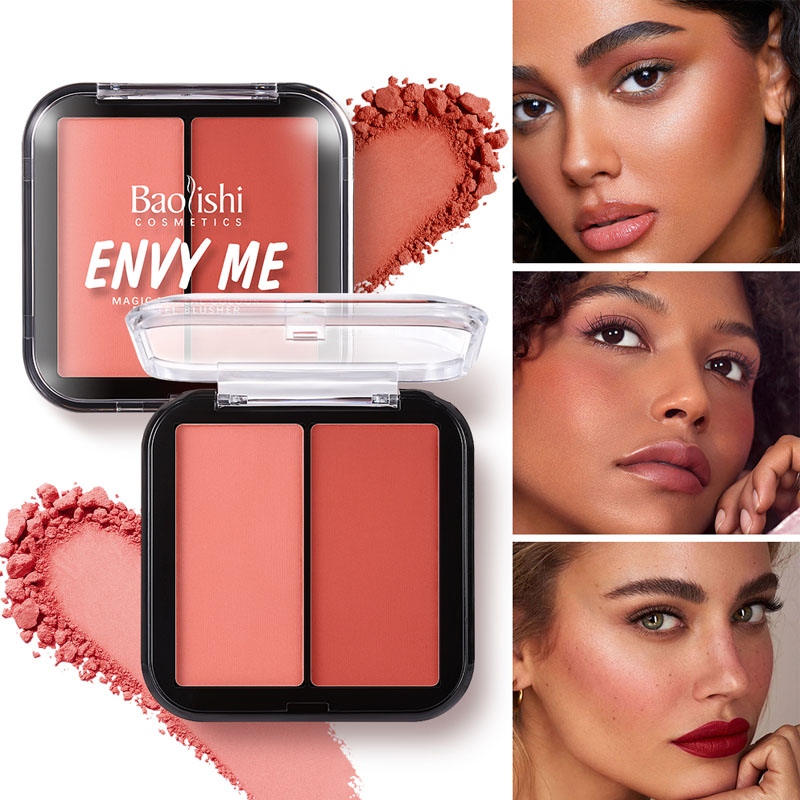 A professional blush palette will typically feature a mix of matte and pearlescent formulas