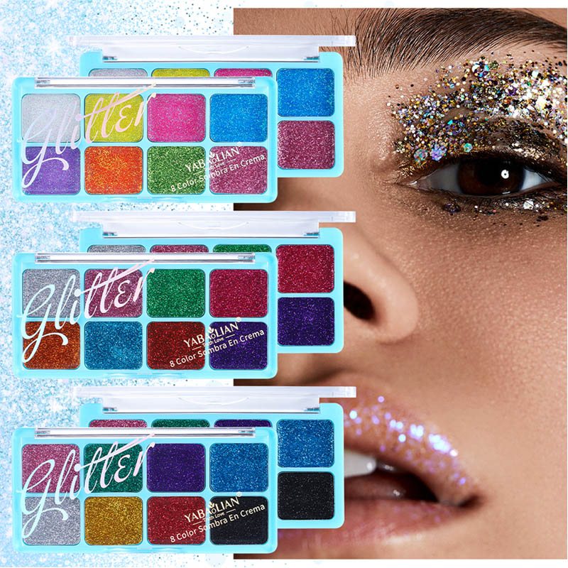 A shimmer palette depends on the way light plays with pearlescent pigments