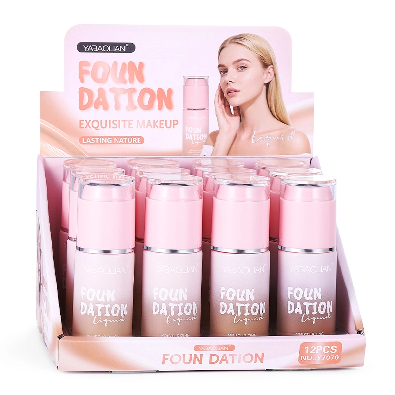 Foundation texture testing samples on a clean cosmetic laboratory bench